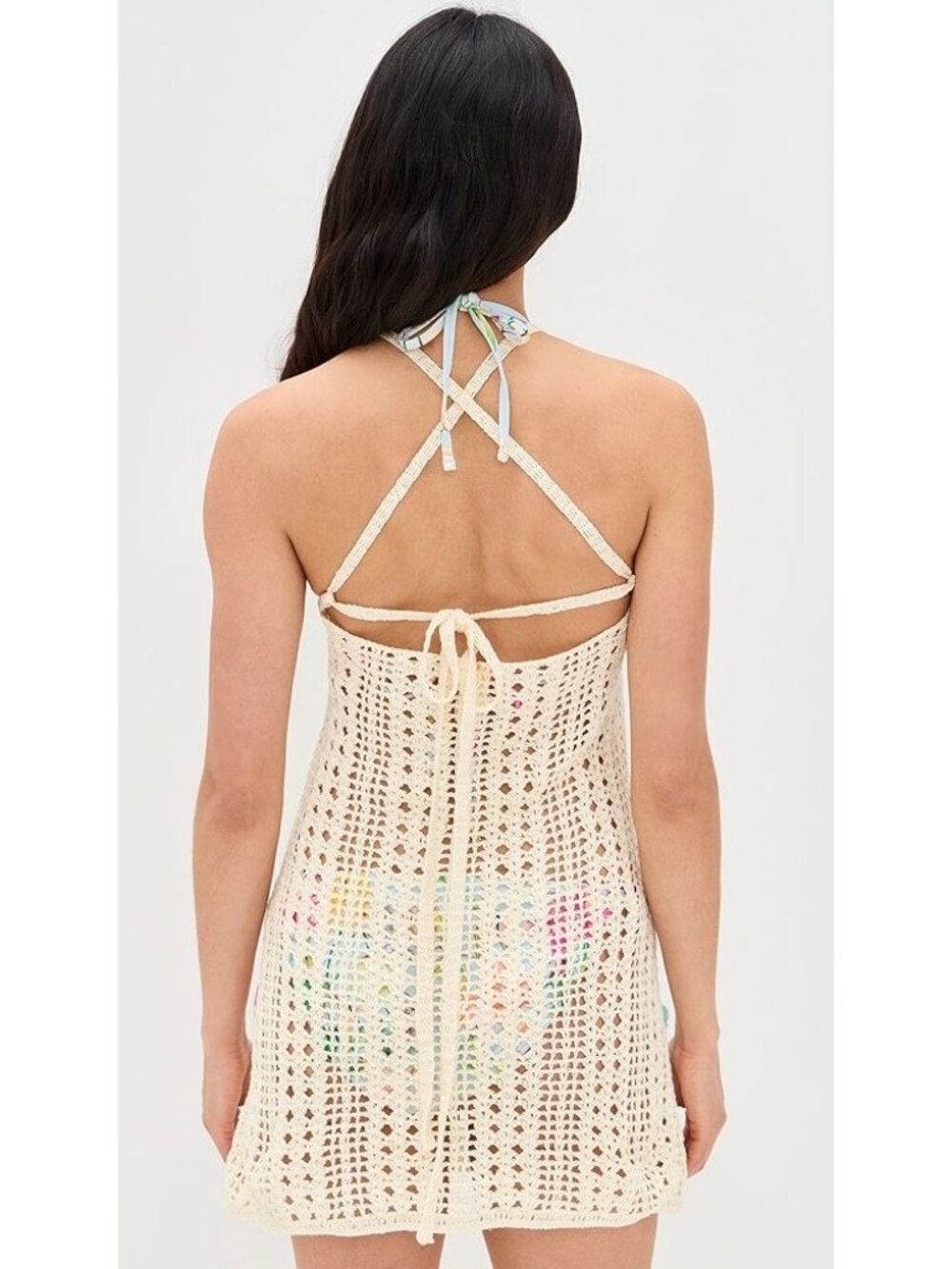 PQ Swim Zoie Flower Cover-up Mini Dress in Floret XS Small New Womens Crochet - Picture 13 of 16